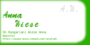 anna wiese business card